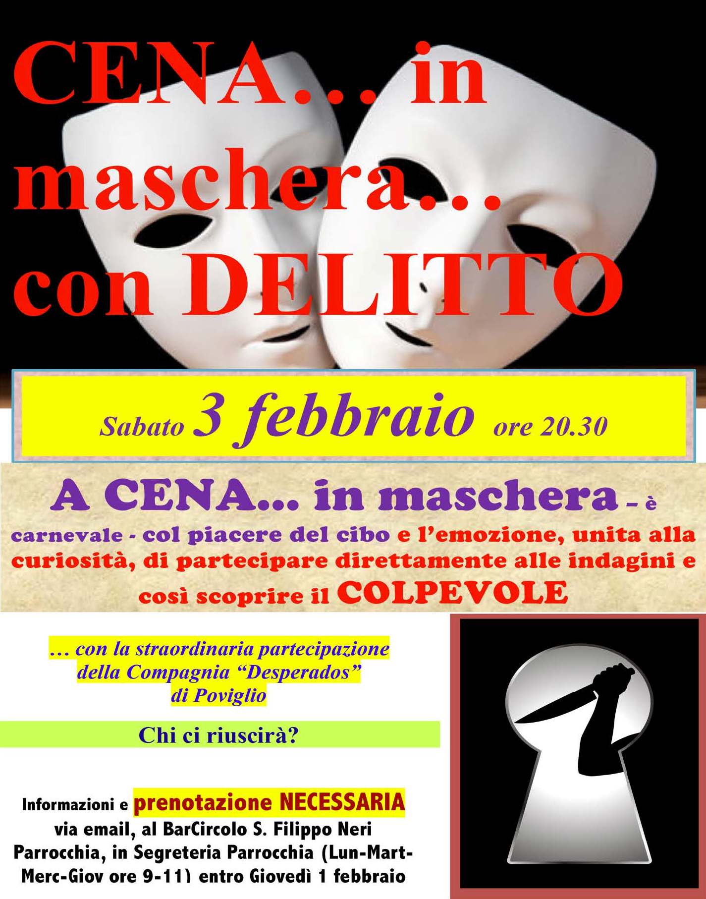 Locandina: 2017-18 » Cena in maschera con delitto 03-02-2018