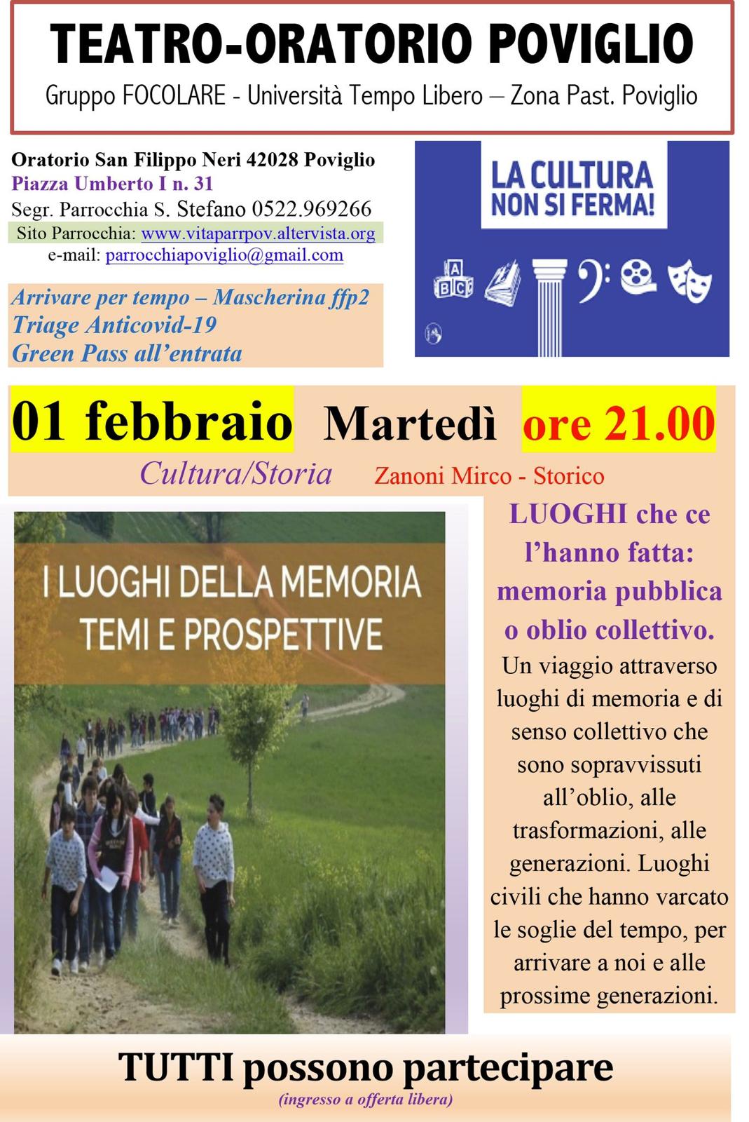 Locandina: 2021-22 &raquo; Luoghi memoria 2022-02-01