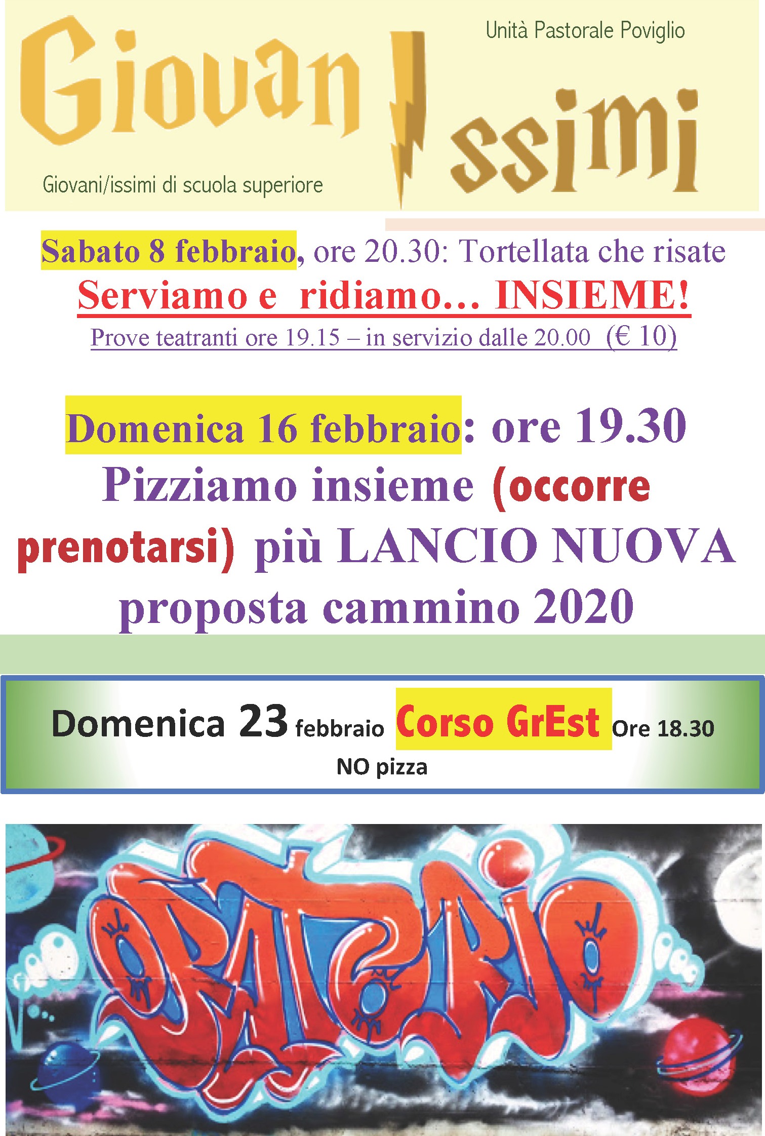 Incontri Givanissimi Scuole Superiori 2019-20